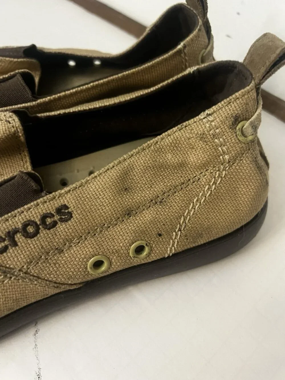 Crocs Walu Men Canvas Slip On Loafers Casual Walking Shoes Size 11